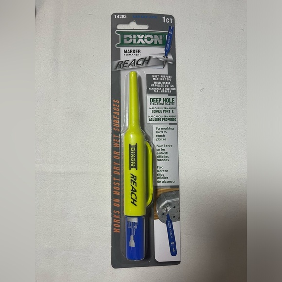 Dixon 14201 Reach Deep Hole Permanent Marker, 1-Count, Black - Picture 1 of 6